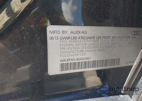 2014 Audi A4 2.0T Premium from USA, damaged, VIN WAUEFAFL0EA003961